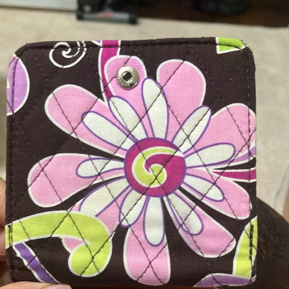 NWOT Vera Bradley Floral Wallet - Pink, Green, Black